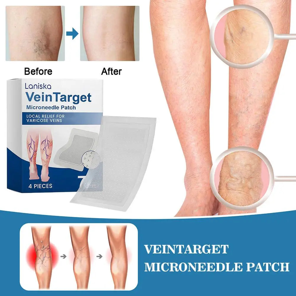 Varicose Vein Relief Patches with Cooling Plant Extracts Non Greasy Promotes Blood Circulation Lightweight Easy to Apply