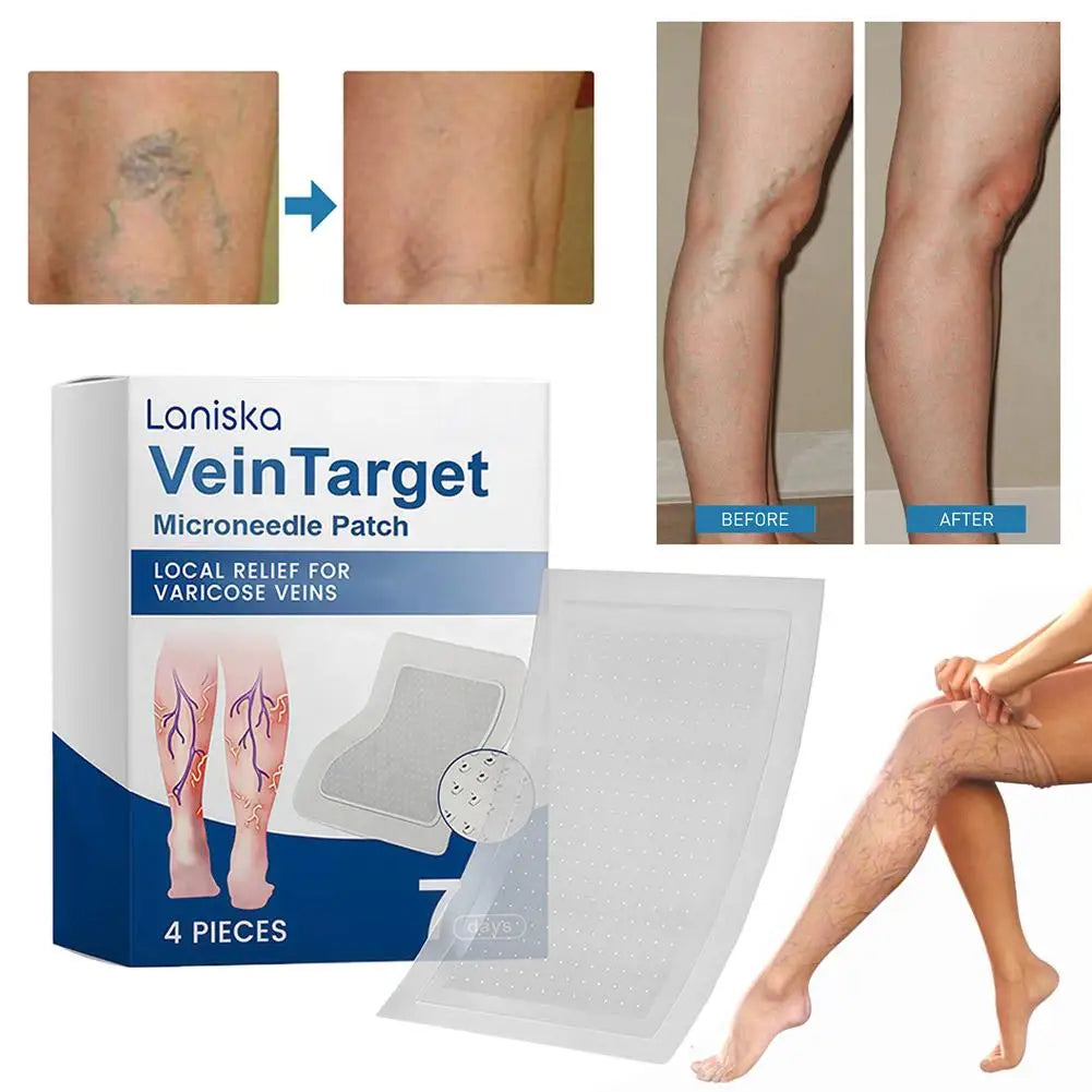 Varicose Vein Relief Patches with Cooling Plant Extracts Non Greasy Promotes Blood Circulation Lightweight Easy to Apply