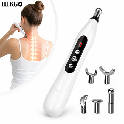 Easy-Use Portable TENS EMS Machine, 3-In-1 Electronic Pulse Massager and Acupuncture Pen for Muscle Pain
