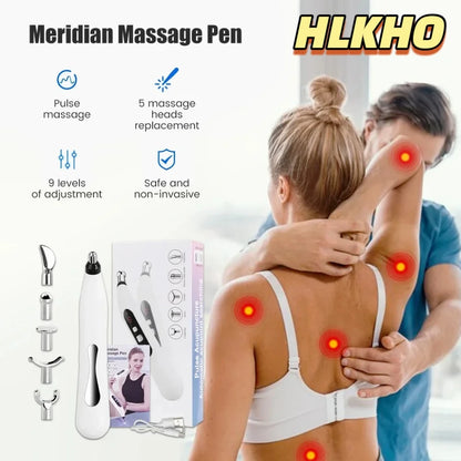 Easy-Use Portable TENS EMS Machine, 3-In-1 Electronic Pulse Massager and Acupuncture Pen for Muscle Pain